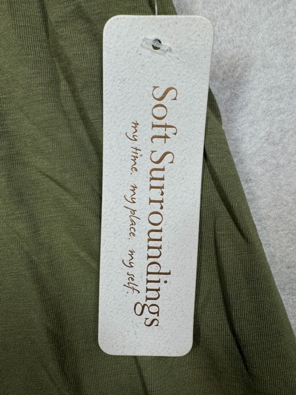 Soft Surroundings Women's Camille T-Shirt Dress Olive Loden Green Size XS 2/4 - Picture 6 of 9